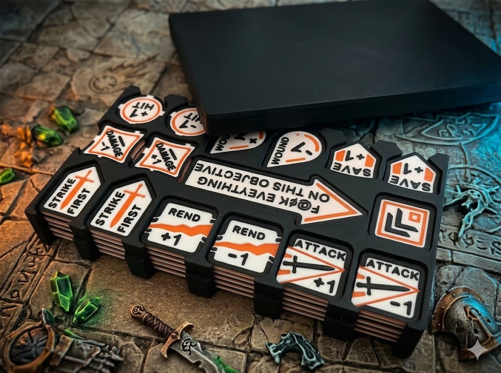 Grand Fantasy Wargame Reminder Token & Modular Storage Set